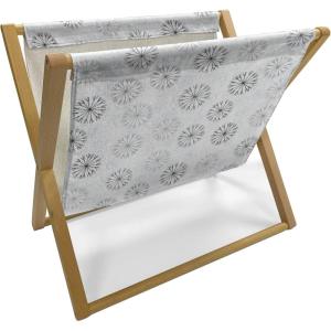 Ambesonne Bird Magazine and Book Holder, Rhythmic Valentines Birds on Dark Tone Background, Decorative Floor Rack Organizer for Living Room, 22″x19″, Hunter Green Mint Green(Taupe Blue)