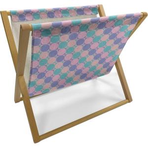 Ambesonne Cartoon Magazine and Book Holder, Pastel Funny Animals with Hearts Valentines Day Beauty Love Theme, Decorative Floor Rack Organizer for Living Room, 22″x19″, Peach Pink and Pale Pink(Turquoise Pale Pink and Lilac)