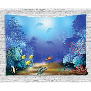 Ambesonne Fantasy Tapestry, Cartoon Style Night Sky Clouds Half Moon Cloudscape Print, Wide Wall Hanging for Bedroom Living Room Dorm, 60″ X 40″, Yellow Beige White(Blue Purple)