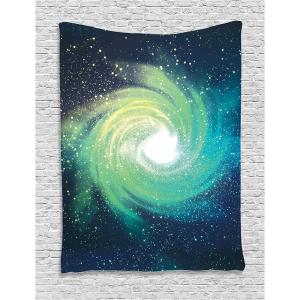 Ambesonne Fantasy Tapestry, Cartoon Style Night Sky Clouds Half Moon Cloudscape Print, Wide Wall Hanging for Bedroom Living Room Dorm, 60″ X 40″, Yellow Beige White(Teal Navy)