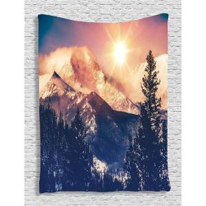 Ambesonne Fantasy Tapestry, Cartoon Style Night Sky Clouds Half Moon Cloudscape Print, Wide Wall Hanging for Bedroom Living Room Dorm, 60″ X 40″, Yellow Beige White(Blue Orange)
