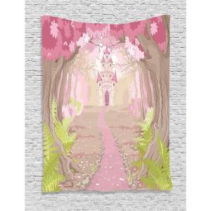 Ambesonne Fantasy Tapestry, Cartoon Style Night Sky Clouds Half Moon Cloudscape Print, Wide Wall Hanging for Bedroom Living Room Dorm, 60″ X 40″, Yellow Beige White(Beige Green Pink)
