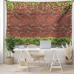 Ambesonne Fantasy Tapestry, Cartoon Style Night Sky Clouds Half Moon Cloudscape Print, Wide Wall Hanging for Bedroom Living Room Dorm, 60″ X 40″, Yellow Beige White(Tile Red Green White)