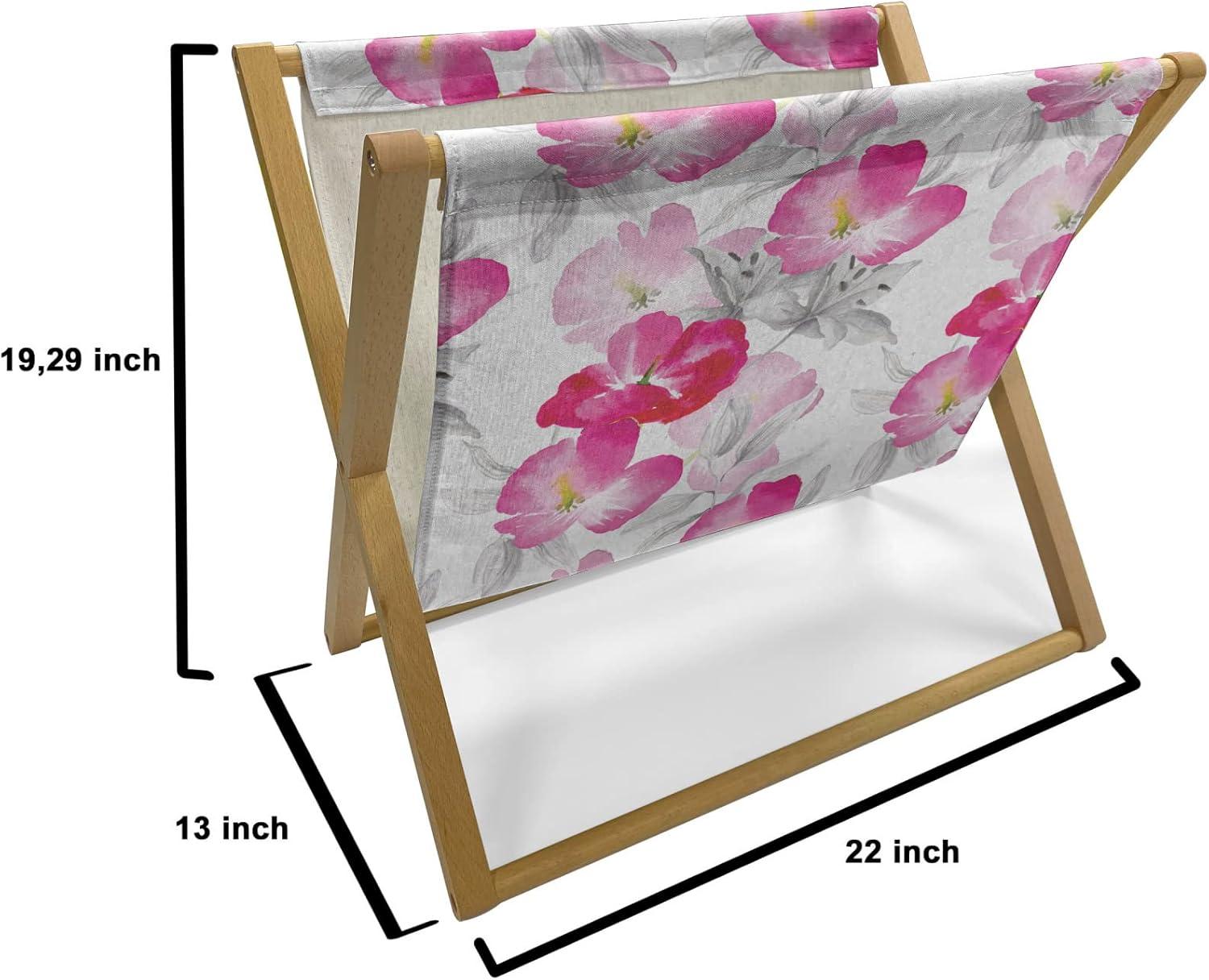 imageAmbesonne Cupcake Magazine and Book Holder Bakery Treats Full of Hearts Valentines Day Romantic Celebration Floor Rack Decor for Interior of Home amp Office 22 x 19 Fuchsia PurpleHot Pink and White