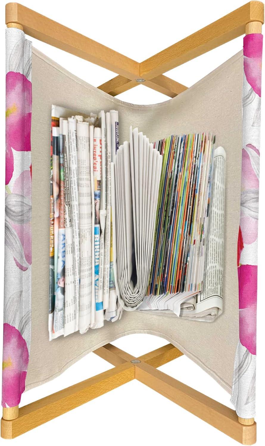 imageAmbesonne Cupcake Magazine and Book Holder Bakery Treats Full of Hearts Valentines Day Romantic Celebration Floor Rack Decor for Interior of Home amp Office 22 x 19 Fuchsia PurpleHot Pink and White