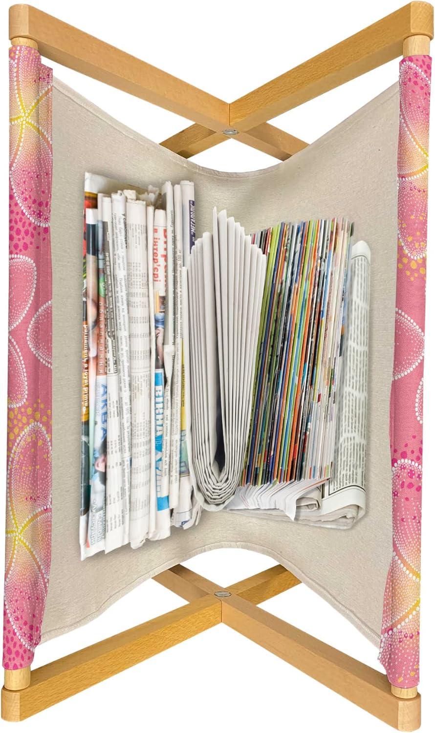imageAmbesonne Cupcake Magazine and Book Holder Bakery Treats Full of Hearts Valentines Day Romantic Celebration Floor Rack Decor for Interior of Home amp Office 22 x 19 Fuchsia PurplePink Yellow White