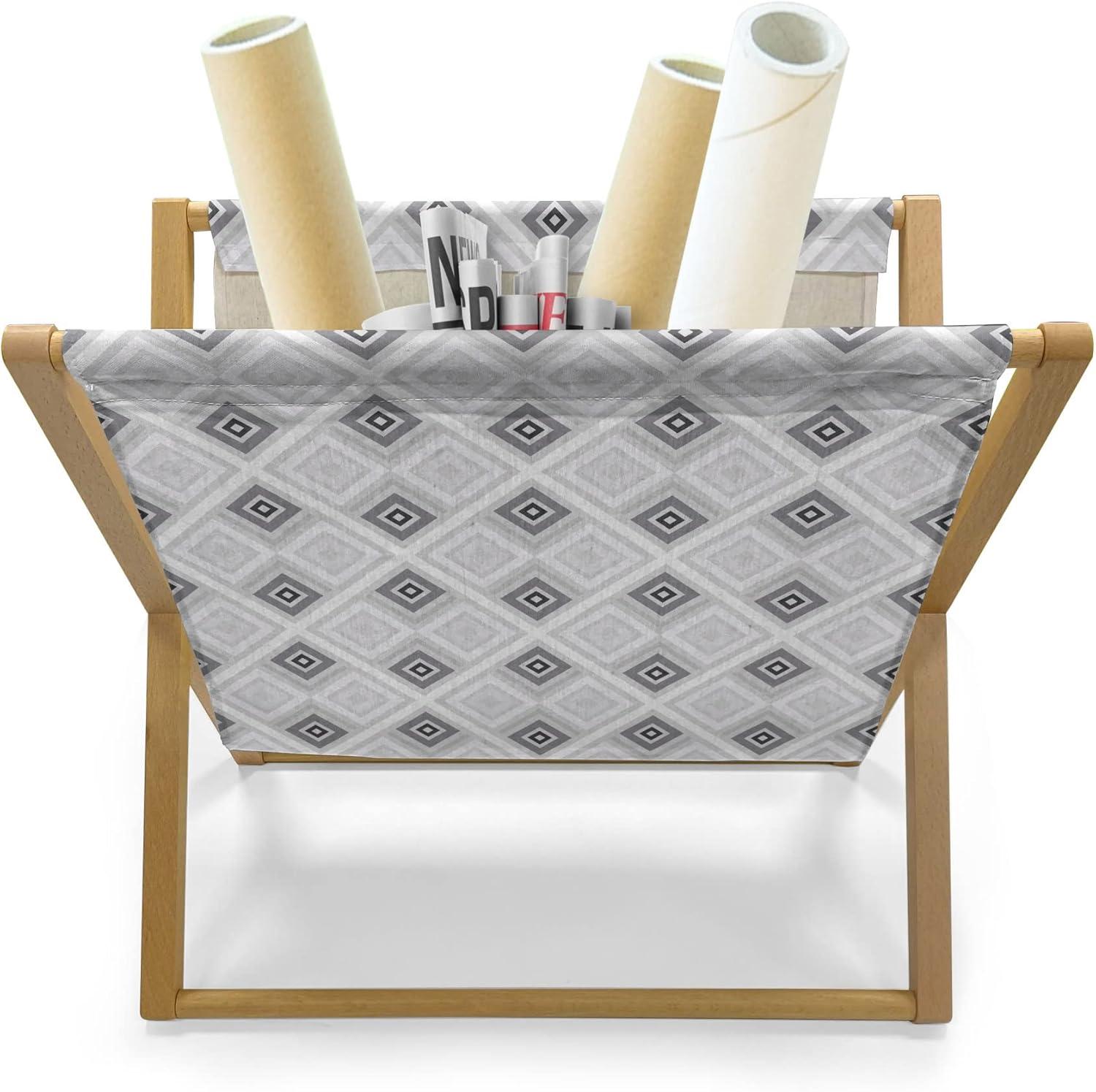 imageAmbesonne Cupcake Magazine and Book Holder Bakery Treats Full of Hearts Valentines Day Romantic Celebration Floor Rack Decor for Interior of Home amp Office 22 x 19 Fuchsia PurplePale Grey White Grey