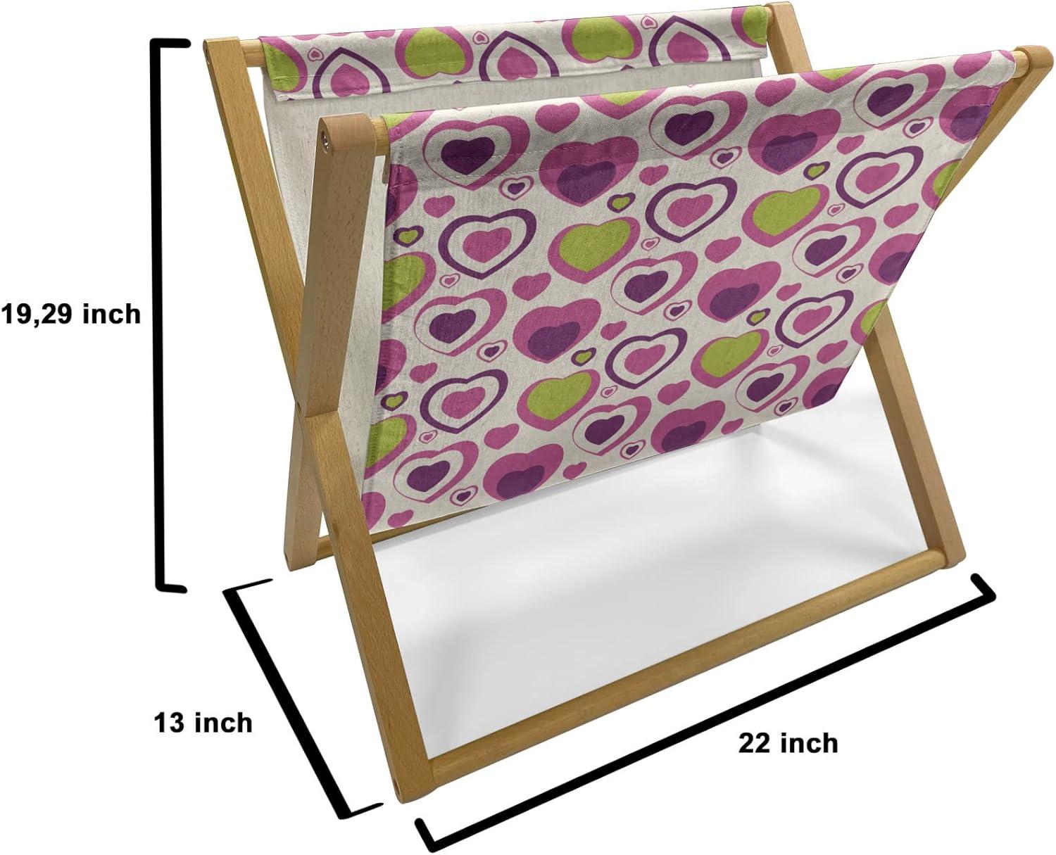 imageAmbesonne Cupcake Magazine and Book Holder Bakery Treats Full of Hearts Valentines Day Romantic Celebration Floor Rack Decor for Interior of Home amp Office 22 x 19 Fuchsia PurpleDark Magenta Purple