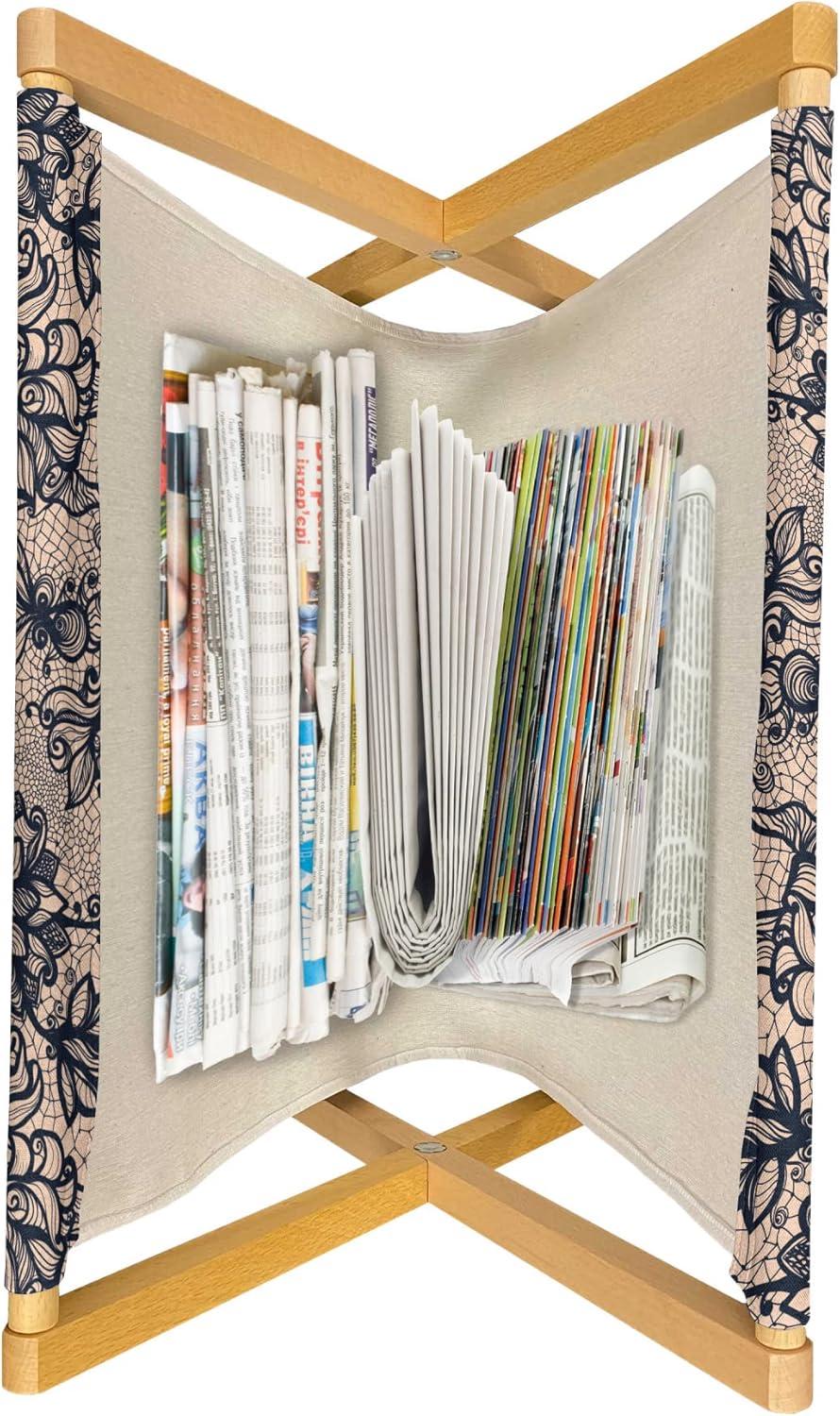 imageAmbesonne Eiffel Magazine and Book Holder Valentines Day Inspired Pattern with France Paris Oh La La Texts Heart Shapes Floor Rack Decor for Interior of Home amp Office 22 x 19 Pink White BlackBlush Black