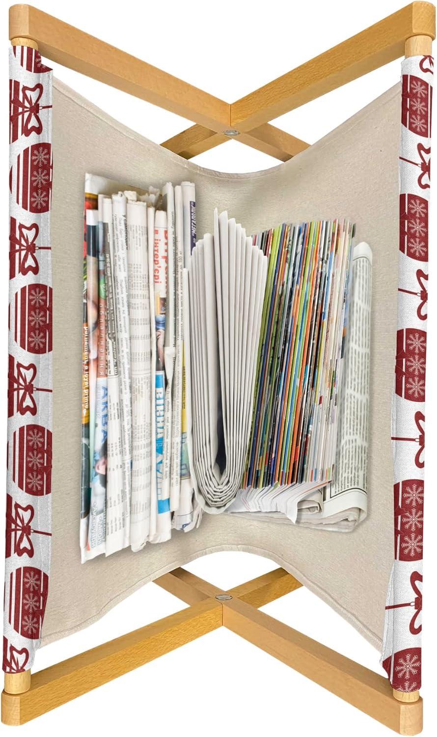 imageAmbesonne Eiffel Magazine and Book Holder Valentines Day Inspired Pattern with France Paris Oh La La Texts Heart Shapes Floor Rack Decor for Interior of Home amp Office 22 x 19 Pink White BlackRuby White