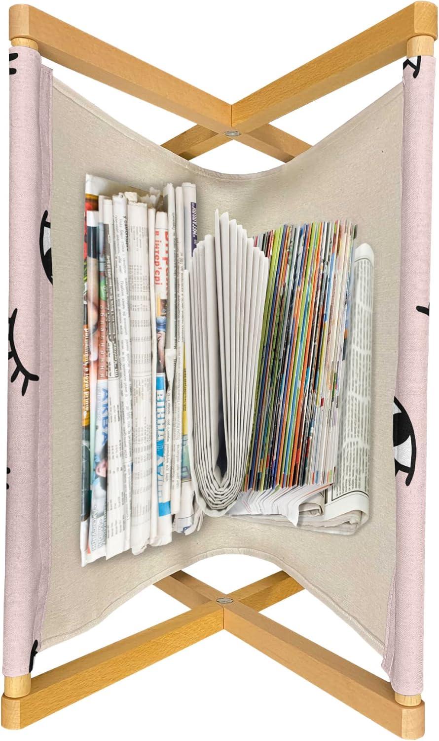 imageAmbesonne Eiffel Magazine and Book Holder Valentines Day Inspired Pattern with France Paris Oh La La Texts Heart Shapes Floor Rack Decor for Interior of Home amp Office 22 x 19 Pink White BlackRose Black White