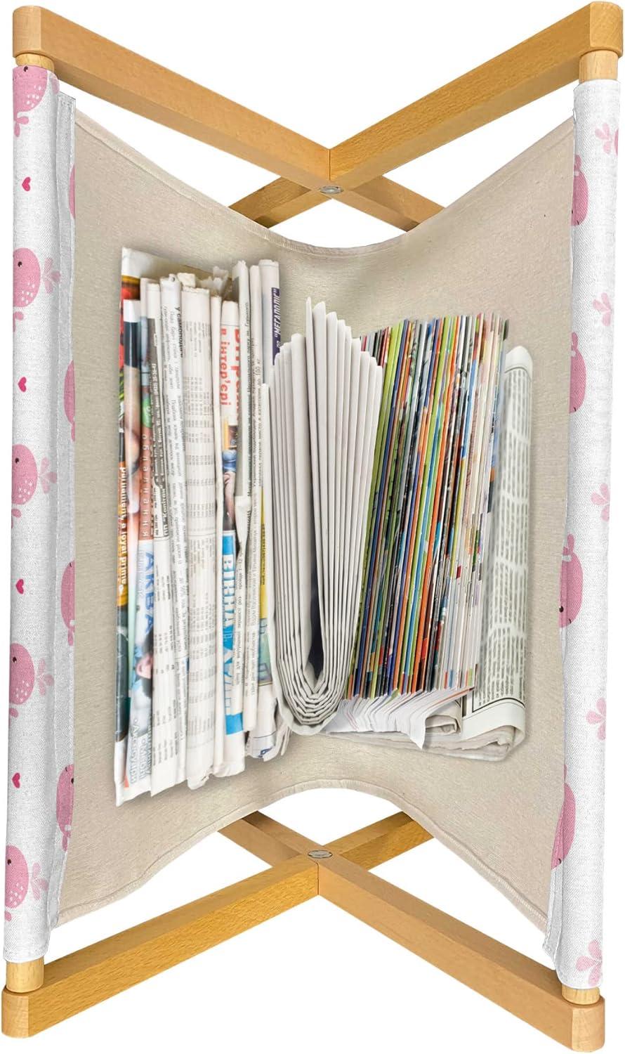 imageAmbesonne Eiffel Magazine and Book Holder Valentines Day Inspired Pattern with France Paris Oh La La Texts Heart Shapes Floor Rack Decor for Interior of Home amp Office 22 x 19 Pink White BlackWhite and Pink