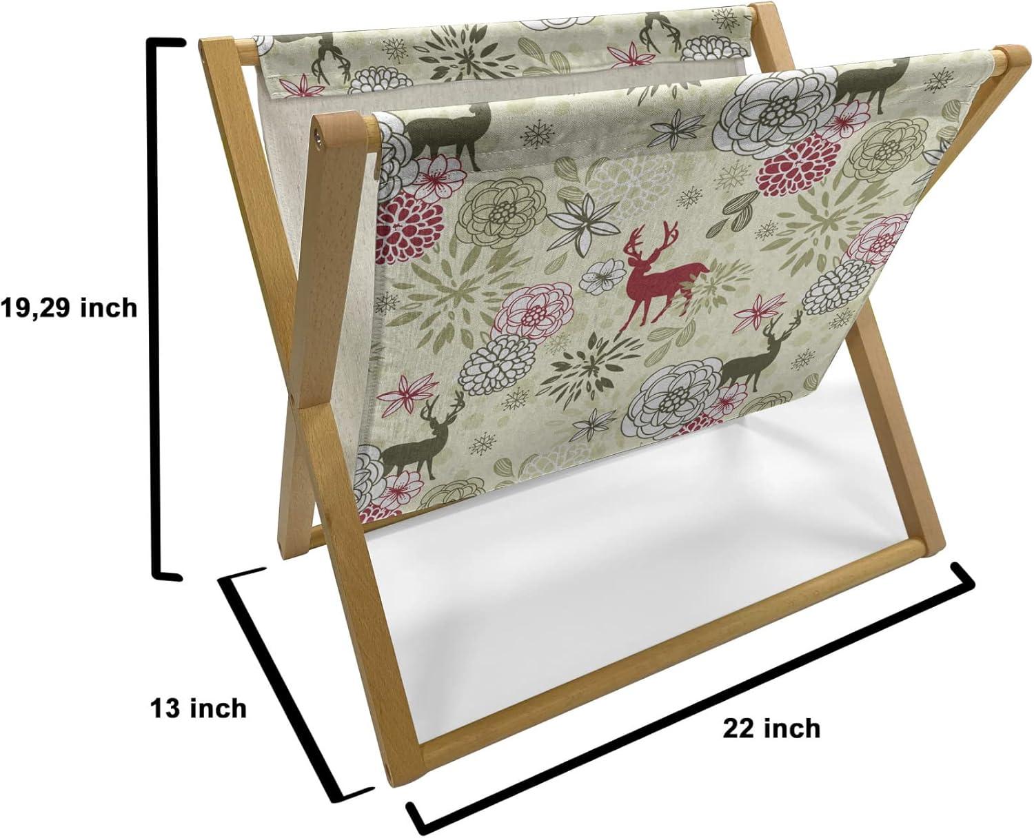 imageAmbesonne Eiffel Magazine and Book Holder Valentines Day Inspired Pattern with France Paris Oh La La Texts Heart Shapes Floor Rack Decor for Interior of Home amp Office 22 x 19 Pink White BlackOlive Green Pale Green