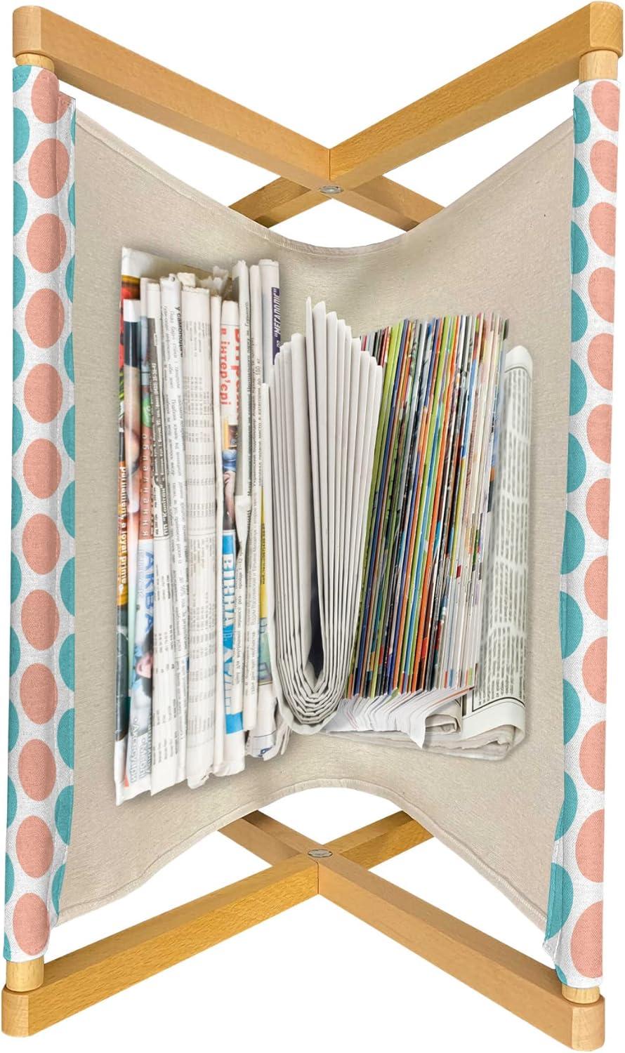 imageAmbesonne Flower Magazine and Book Holder Valentines Day Blossoming Scene Rose Petals Meadow Retro Theme Floor Rack Decor for Interior of Home amp Office 22 x 19 Coral Violet BlueCoral and Pale Blue