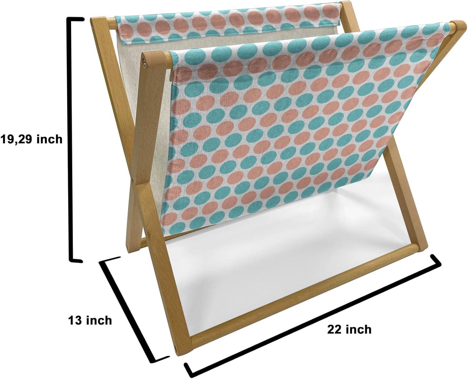 imageAmbesonne Flower Magazine and Book Holder Valentines Day Blossoming Scene Rose Petals Meadow Retro Theme Floor Rack Decor for Interior of Home amp Office 22 x 19 Coral Violet BlueCoral and Pale Blue