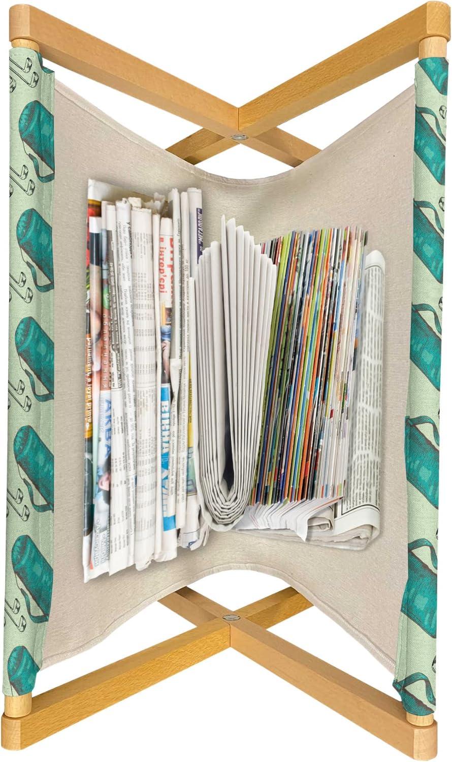 imageAmbesonne Flower Magazine and Book Holder Valentines Day Blossoming Scene Rose Petals Meadow Retro Theme Floor Rack Decor for Interior of Home amp Office 22 x 19 Coral Violet BlueTurquoise and Pale Green