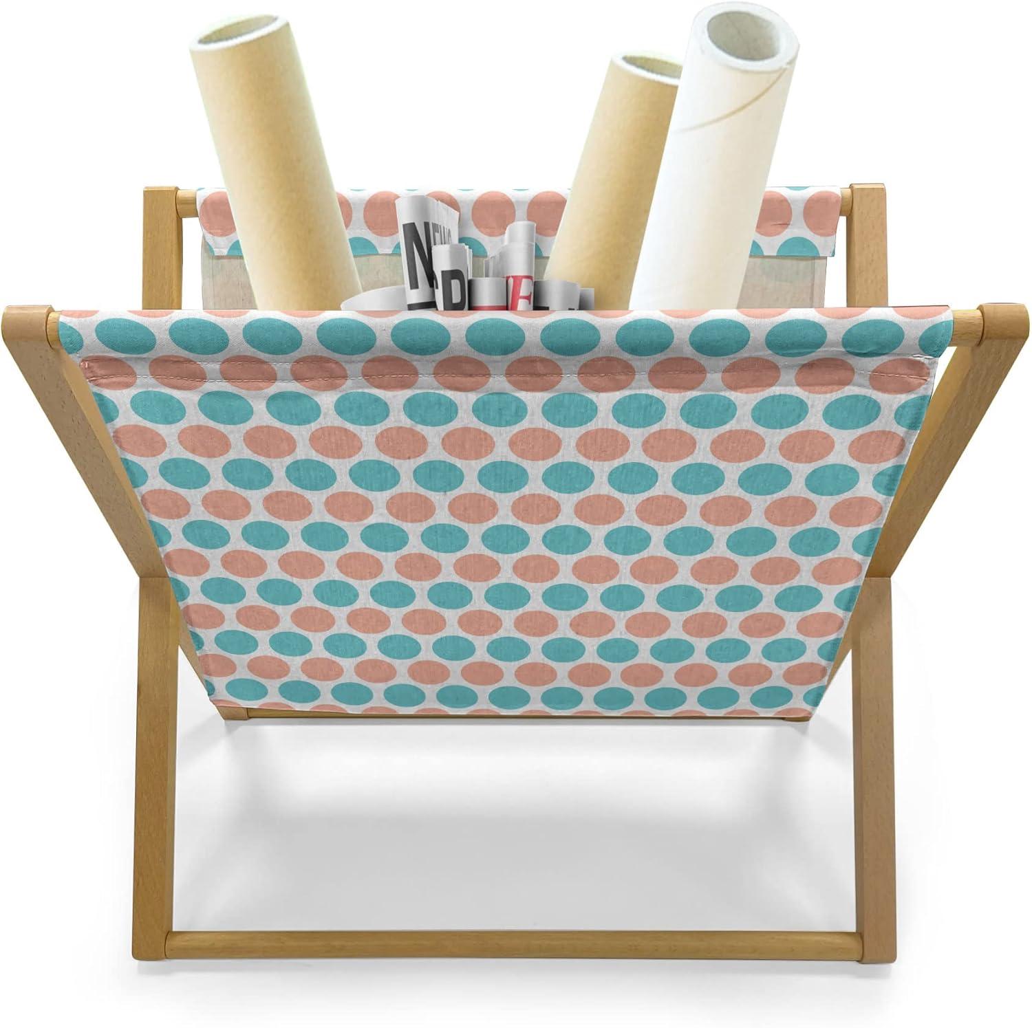 imageAmbesonne Flower Magazine and Book Holder Valentines Day Blossoming Scene Rose Petals Meadow Retro Theme Floor Rack Decor for Interior of Home amp Office 22 x 19 Coral Violet BlueCoral and Pale Blue