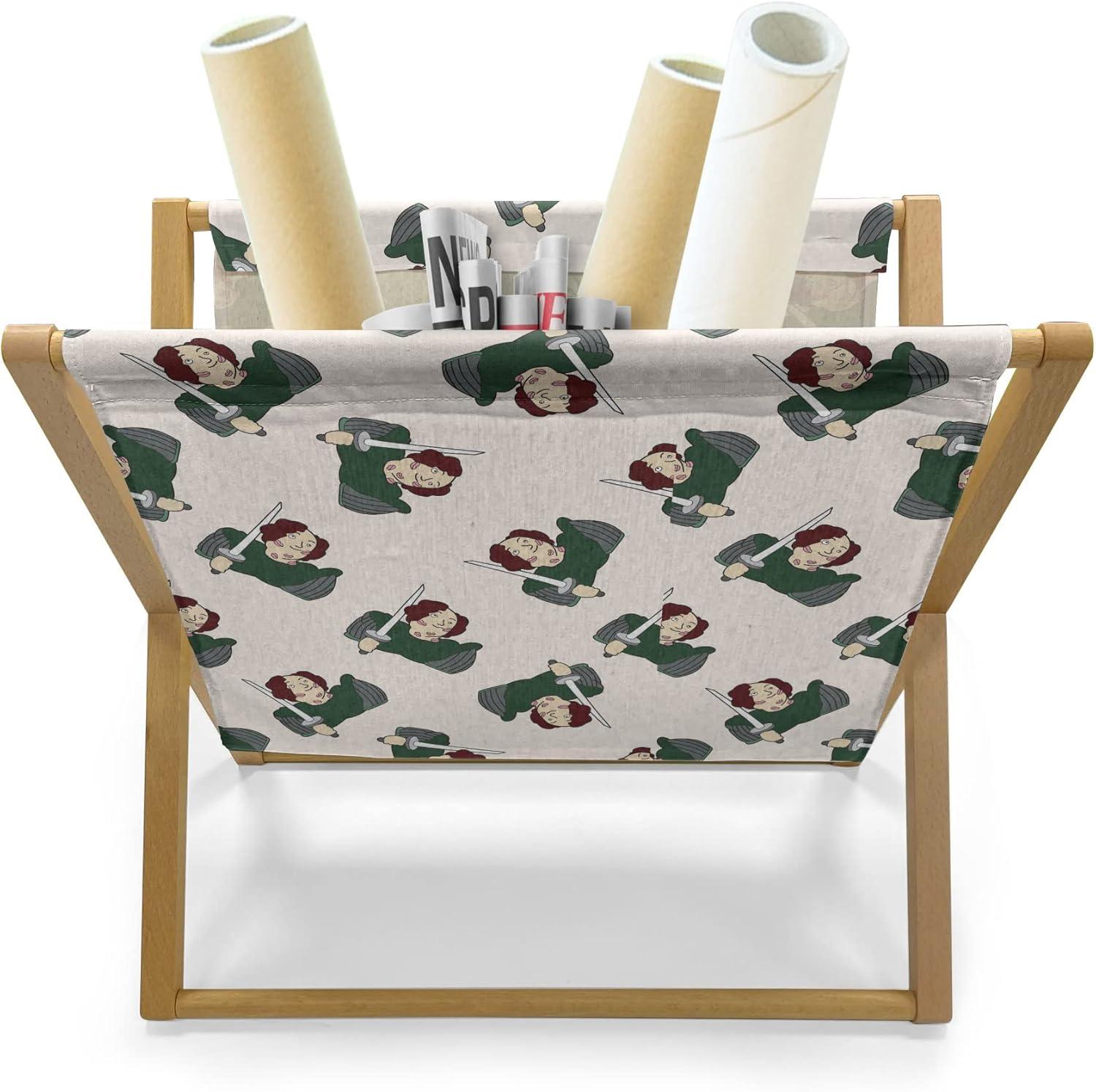 imageAmbesonne Flower Magazine and Book Holder Valentines Day Blossoming Scene Rose Petals Meadow Retro Theme Floor Rack Decor for Interior of Home amp Office 22 x 19 Coral Violet BlueIvory Hunter Green