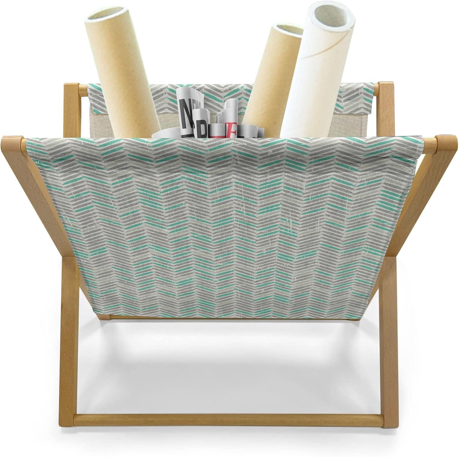 imageAmbesonne Flower Magazine and Book Holder Valentines Day Blossoming Scene Rose Petals Meadow Retro Theme Floor Rack Decor for Interior of Home amp Office 22 x 19 Coral Violet BlueSea Green and Pearl