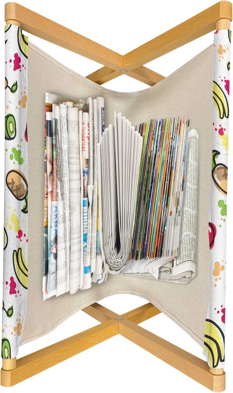 imageAmbesonne Fruits Magazine and Book Holder Retro Valentine Theme with Strawberry Love Happiness Merry Lucky Image Floor Rack Decor for Interior of Home amp Office 22 x 19 Eggshell Ruby Army GreenPeach Lime Green Red