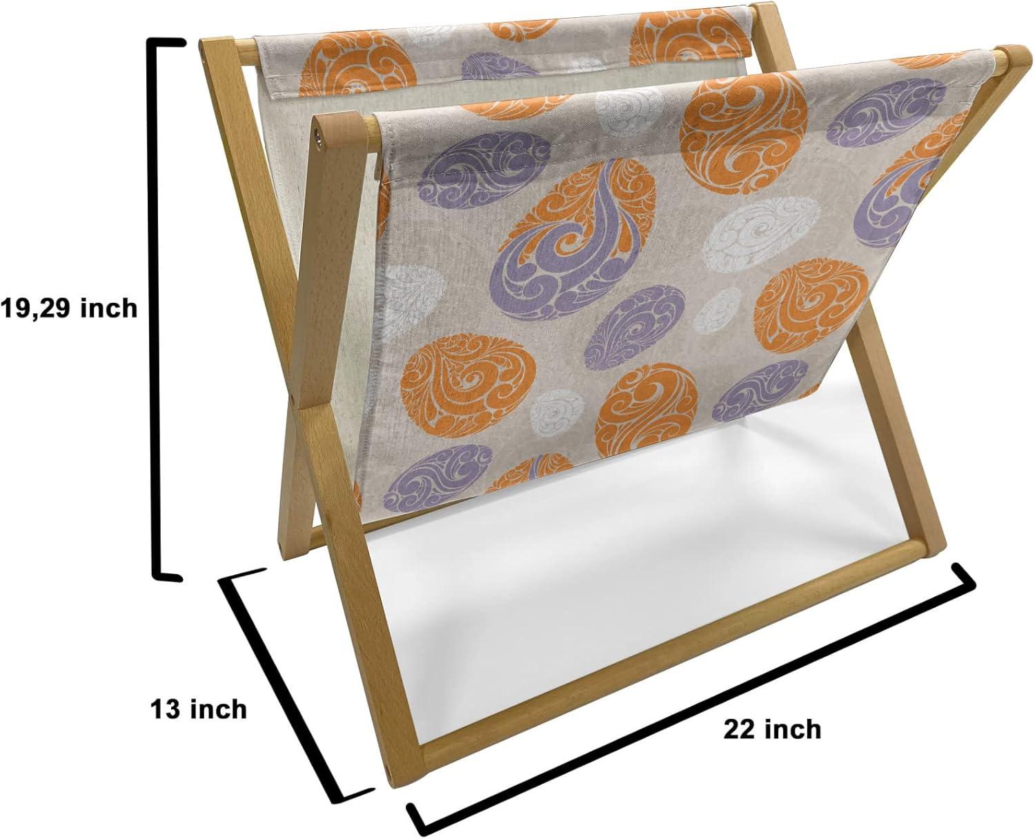 imageAmbesonne Fruits Magazine and Book Holder Retro Valentine Theme with Strawberry Love Happiness Merry Lucky Image Floor Rack Decor for Interior of Home amp Office 22 x 19 Eggshell Ruby Army GreenOrange Mauve Beige