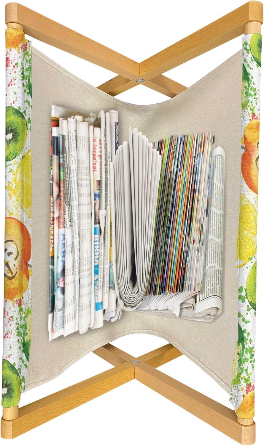 imageAmbesonne Fruits Magazine and Book Holder Retro Valentine Theme with Strawberry Love Happiness Merry Lucky Image Floor Rack Decor for Interior of Home amp Office 22 x 19 Eggshell Ruby Army GreenYellow Orange Fern Green