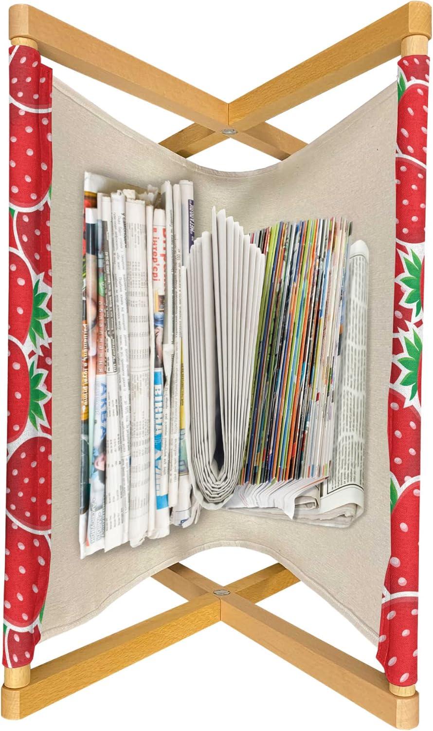 imageAmbesonne Fruits Magazine and Book Holder Retro Valentine Theme with Strawberry Love Happiness Merry Lucky Image Floor Rack Decor for Interior of Home amp Office 22 x 19 Eggshell Ruby Army GreenRed Hunter Green