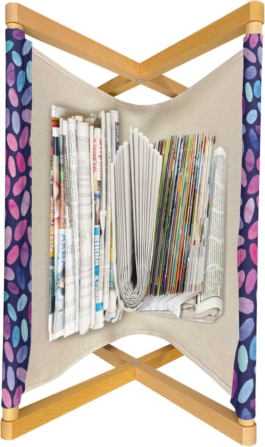 imageAmbesonne Fruits Magazine and Book Holder Retro Valentine Theme with Strawberry Love Happiness Merry Lucky Image Floor Rack Decor for Interior of Home amp Office 22 x 19 Eggshell Ruby Army GreenViolet Blue Multicolor