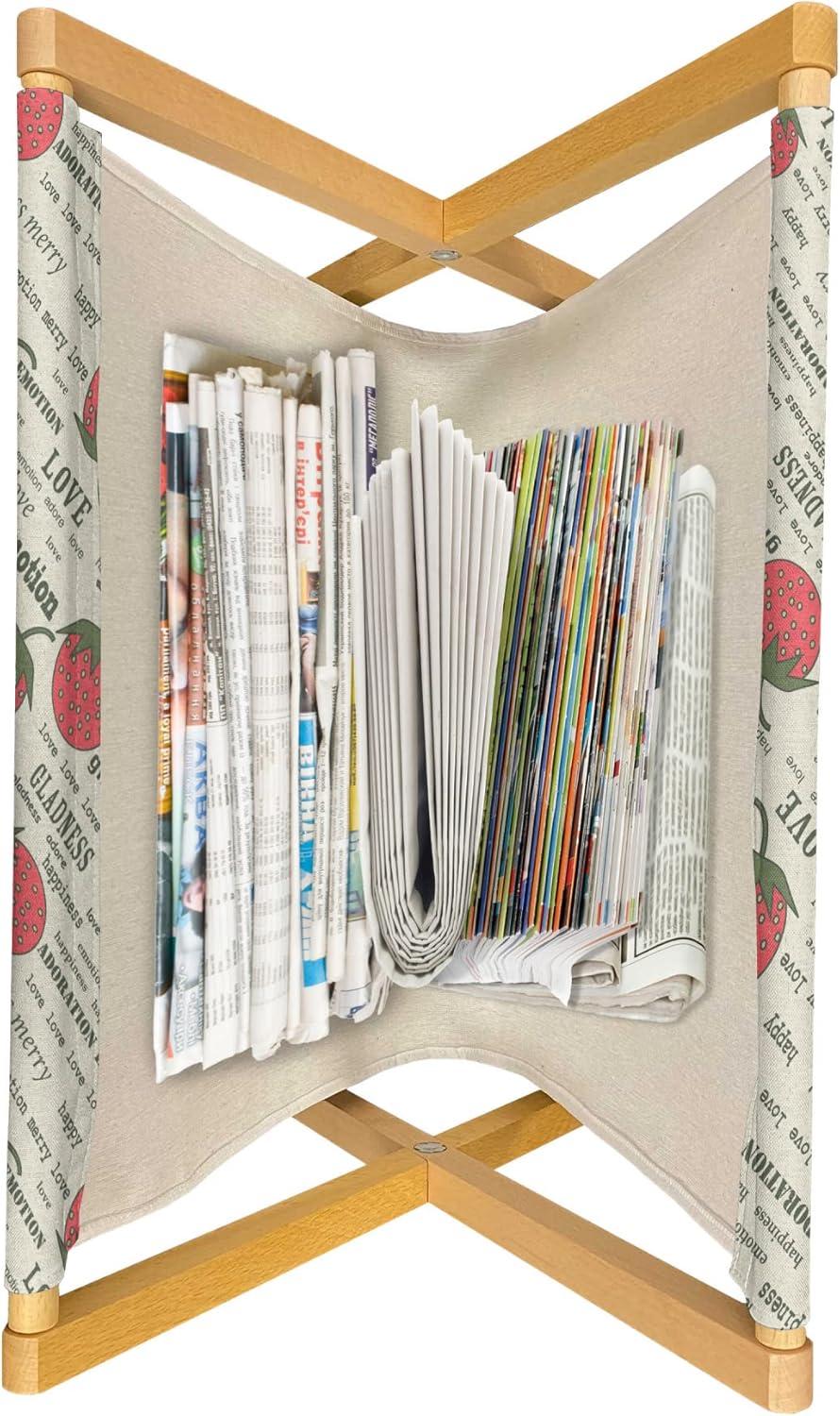 imageAmbesonne Fruits Magazine and Book Holder Retro Valentine Theme with Strawberry Love Happiness Merry Lucky Image Floor Rack Decor for Interior of Home amp Office 22 x 19 Eggshell Ruby Army GreenEggshell Ruby Army Green