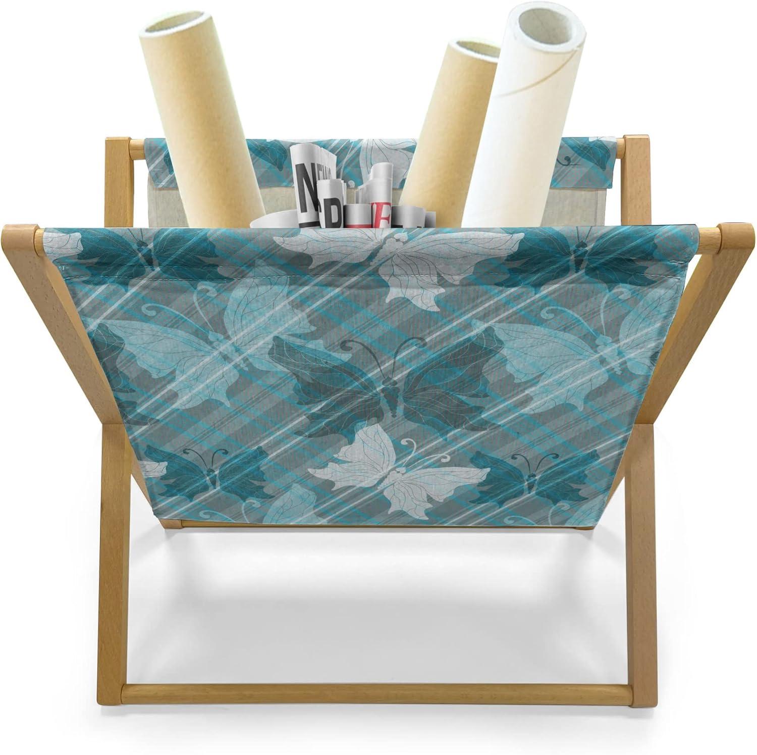 imageAmbesonne Fruits Magazine and Book Holder Retro Valentine Theme with Strawberry Love Happiness Merry Lucky Image Floor Rack Decor for Interior of Home amp Office 22 x 19 Eggshell Ruby Army GreenPale Blue Teal Grey