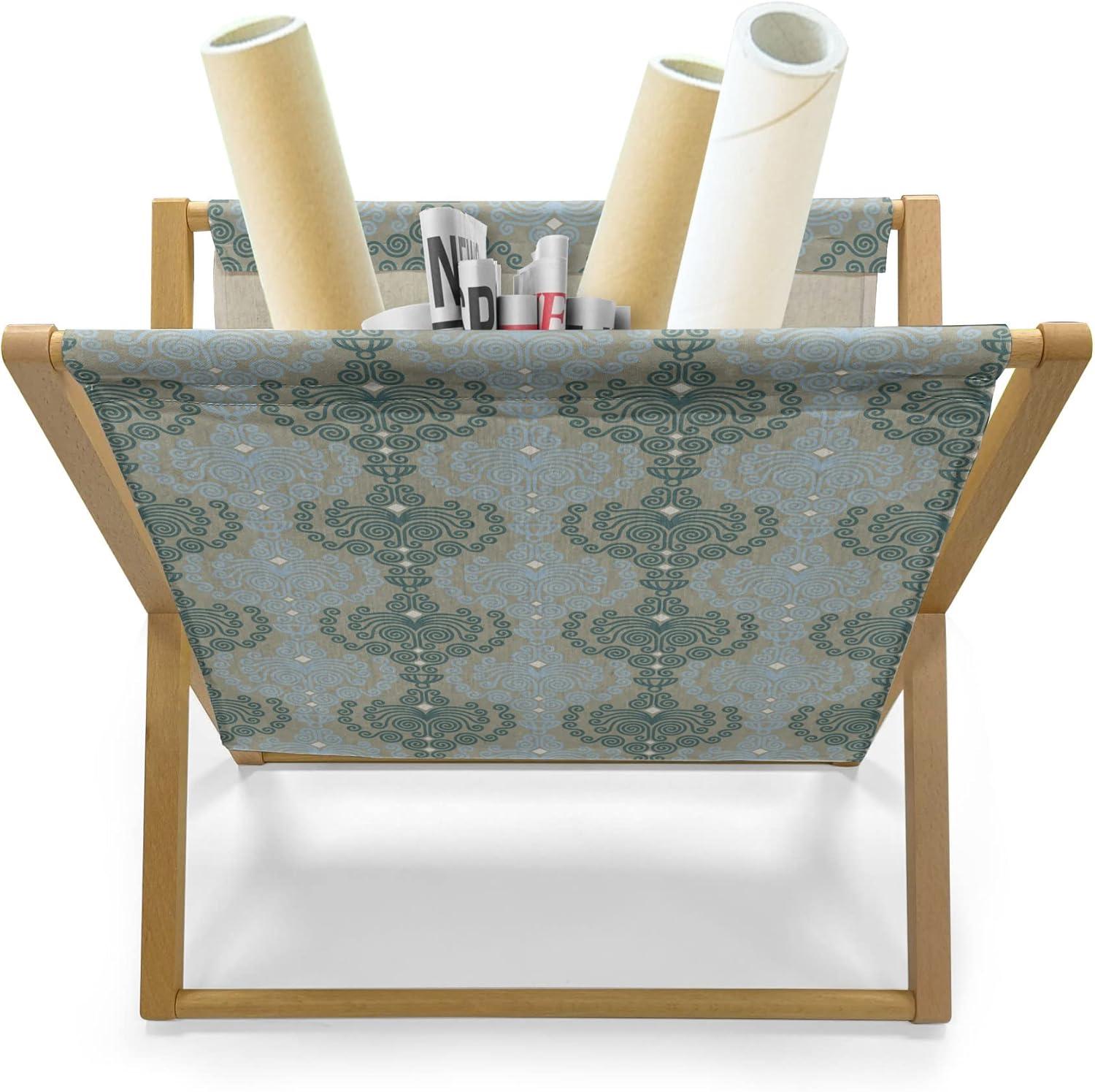 imageAmbesonne Glamour Magazine and Book Holder Woman Lips Behind The Bars Female Love Romance Valentines Day Print Floor Rack Decor for Interior of Home amp Office 22 x 19 Scarlet White and GreyBlue and Taupe