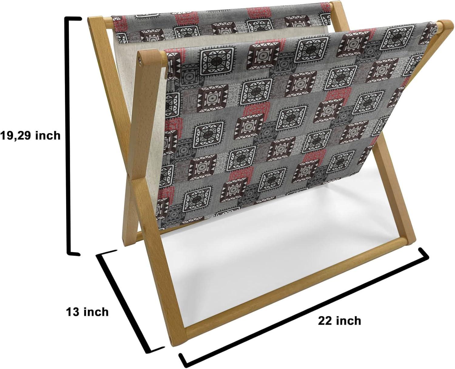imageAmbesonne Glamour Magazine and Book Holder Woman Lips Behind The Bars Female Love Romance Valentines Day Print Floor Rack Decor for Interior of Home amp Office 22 x 19 Scarlet White and GreyGrey Vermilion Brown