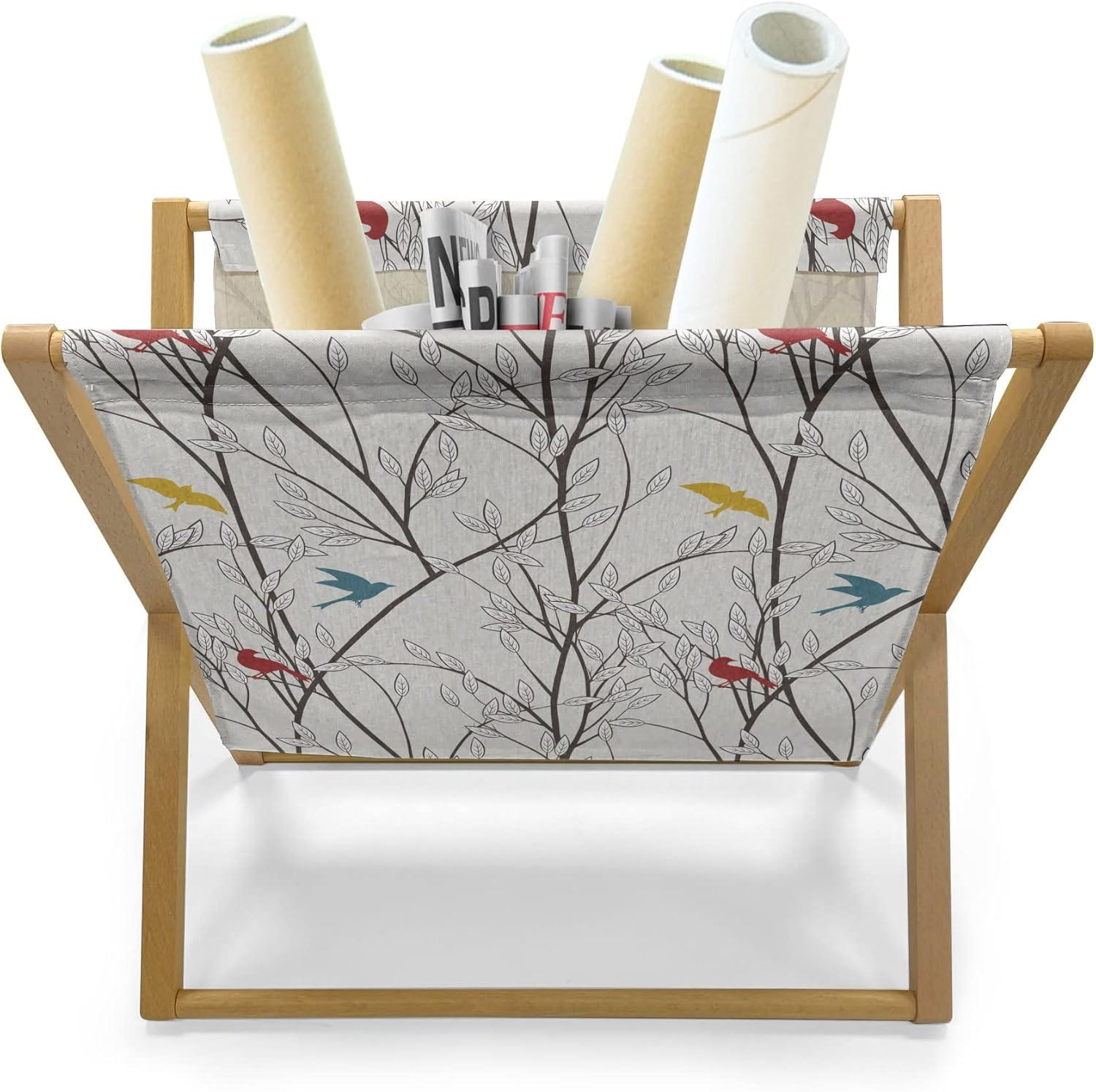 imageAmbesonne Glamour Magazine and Book Holder Woman Lips Behind The Bars Female Love Romance Valentines Day Print Floor Rack Decor for Interior of Home amp Office 22 x 19 Scarlet White and GreyMustard Maroon