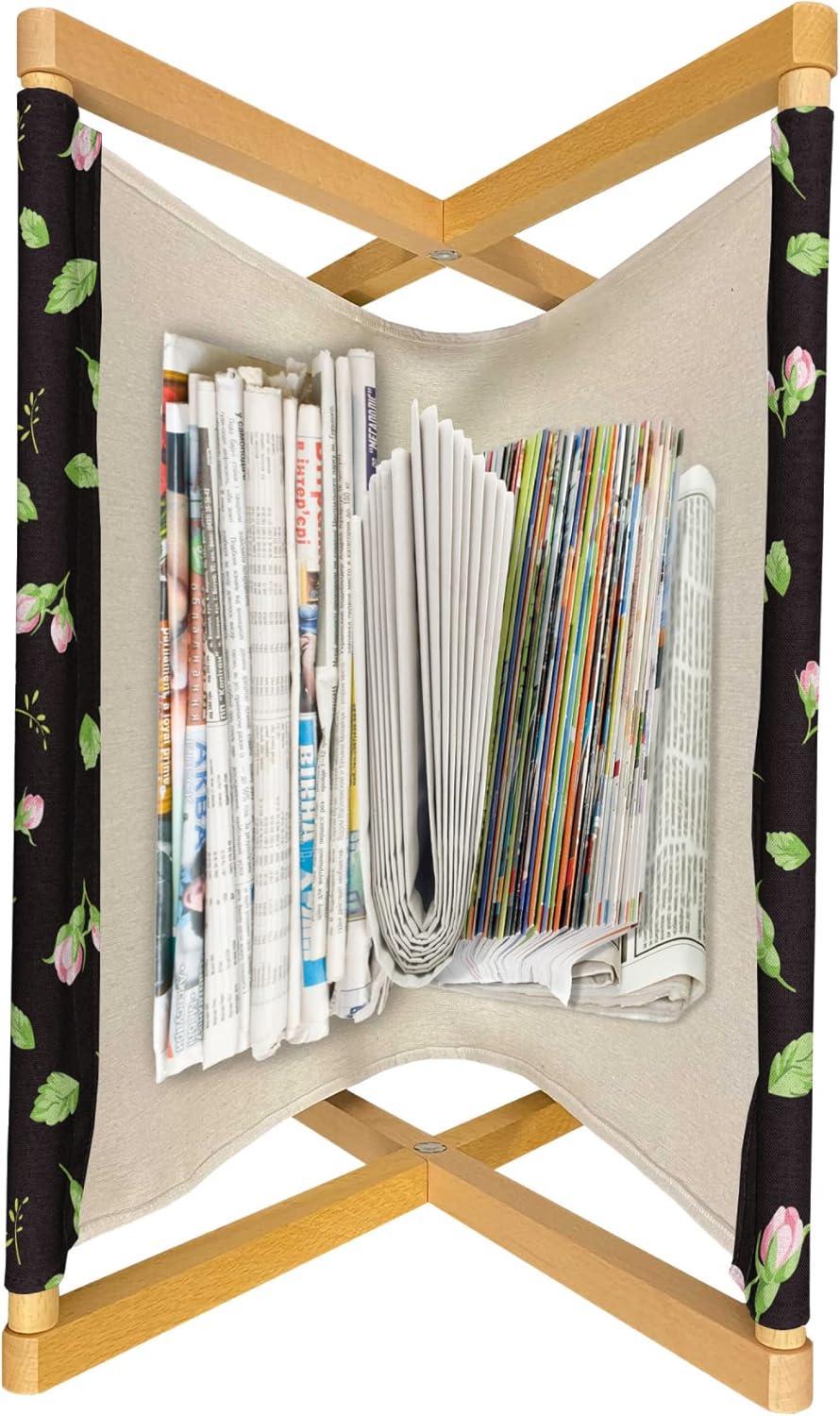 imageAmbesonne Hearts Magazine and Book Holder Doodle Style Pink Love Valentines Day Themed Arrows and Wings Floor Rack Decor for Interior of Home amp Office 22 x 19 Magenta and Pale PinkPale Green Black