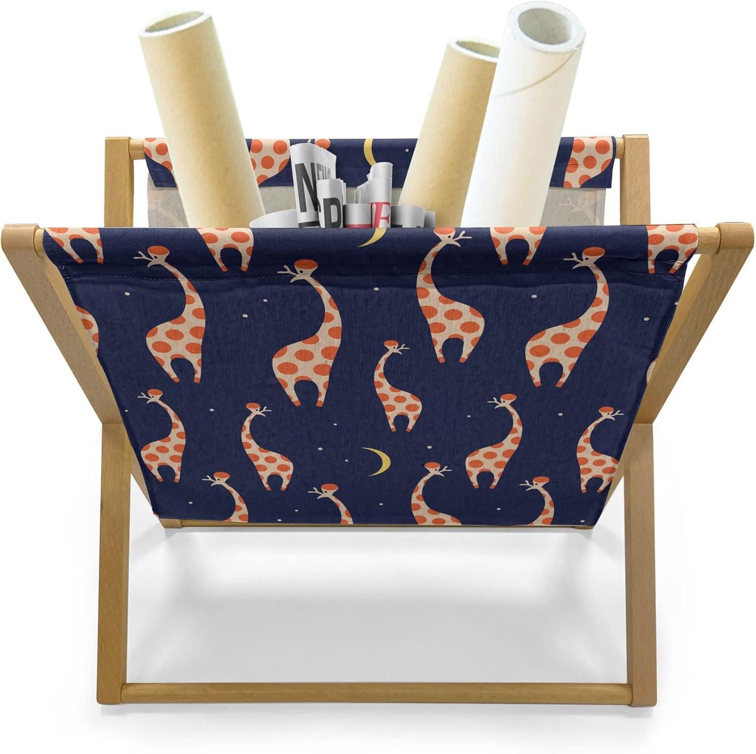 imageAmbesonne Hearts Magazine and Book Holder Doodle Style Pink Love Valentines Day Themed Arrows and Wings Floor Rack Decor for Interior of Home amp Office 22 x 19 Magenta and Pale PinkDark Orange Navy Blue