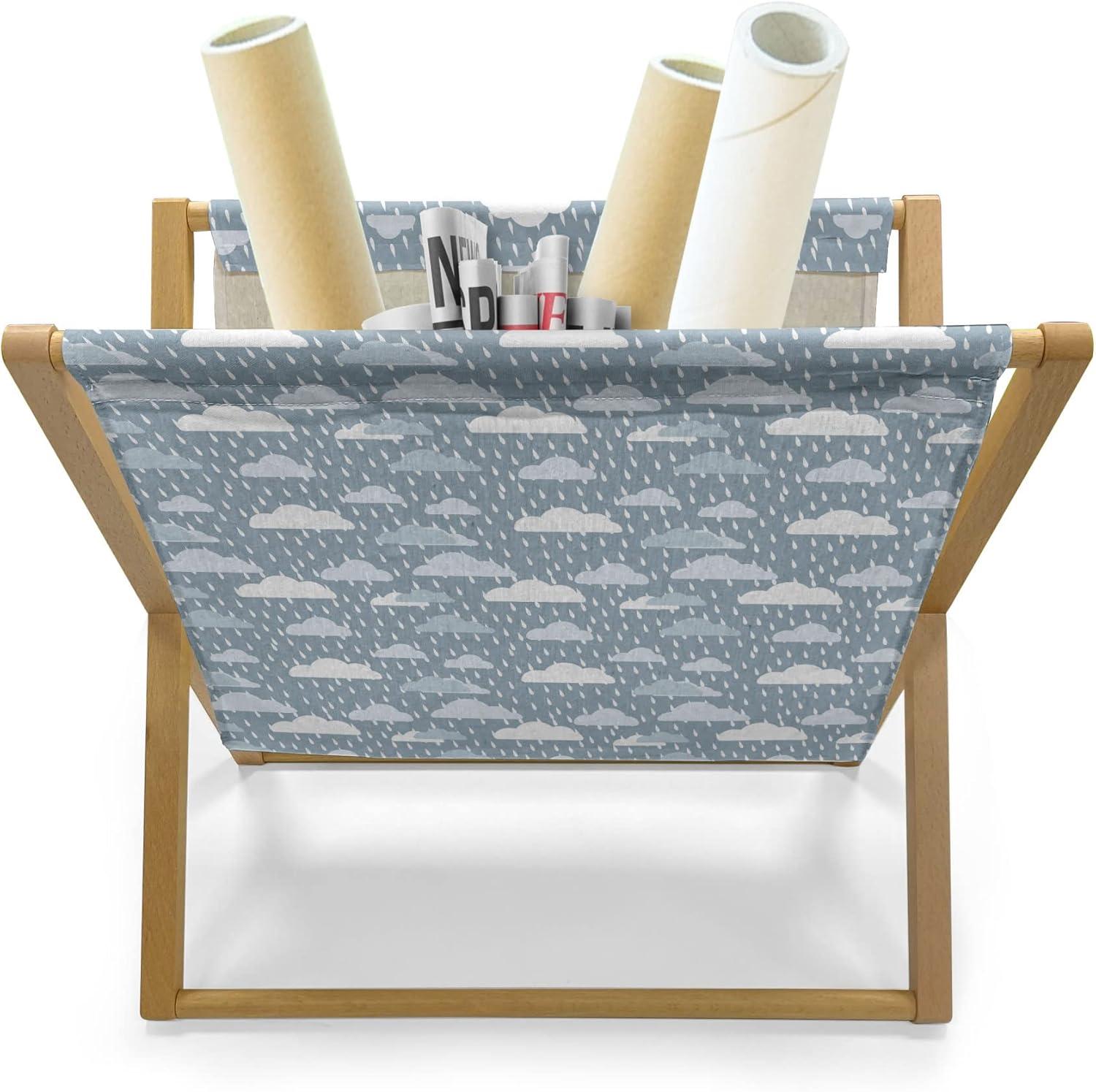 imageAmbesonne Hearts Magazine and Book Holder Doodle Style Pink Love Valentines Day Themed Arrows and Wings Floor Rack Decor for Interior of Home amp Office 22 x 19 Magenta and Pale PinkPale Blue Blue Grey