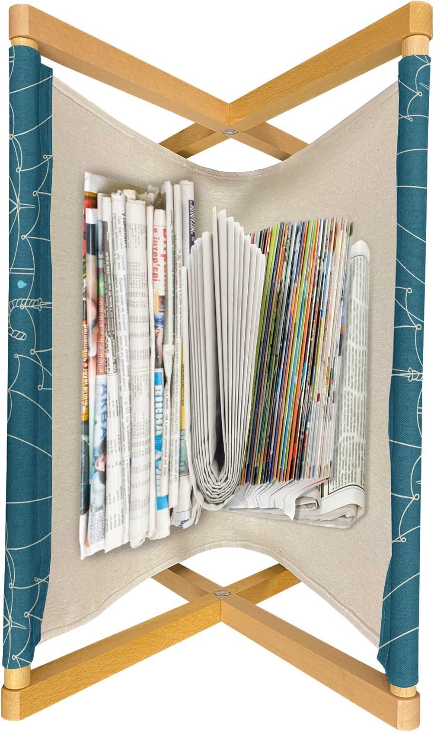 imageAmbesonne Hearts Magazine and Book Holder Doodle Style Pink Love Valentines Day Themed Arrows and Wings Floor Rack Decor for Interior of Home amp Office 22 x 19 Magenta and Pale PinkDark Teal White and Blue