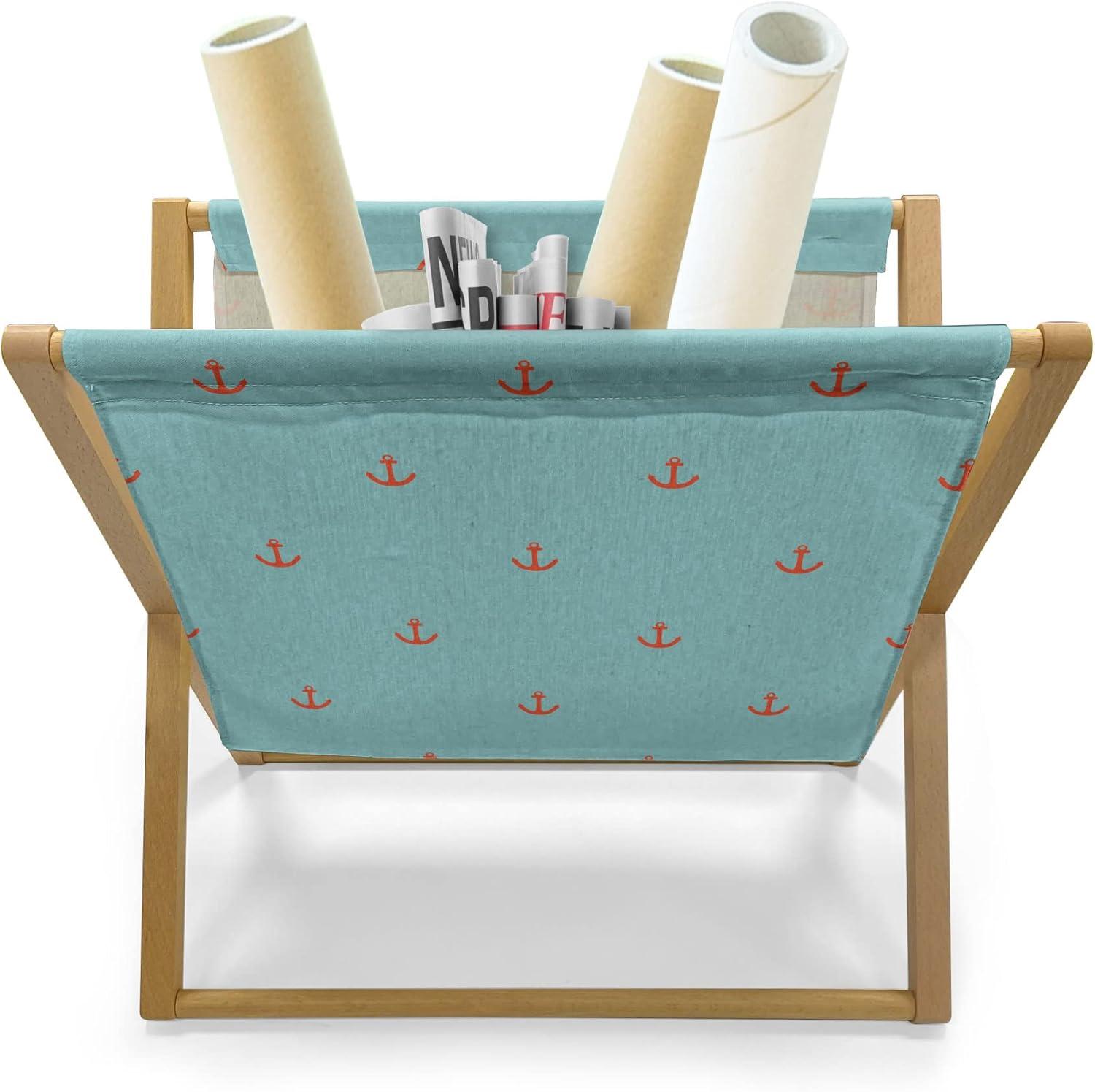 imageAmbesonne Hearts Magazine and Book Holder Doodle Style Pink Love Valentines Day Themed Arrows and Wings Floor Rack Decor for Interior of Home amp Office 22 x 19 Magenta and Pale PinkPale Blue and Vermilion