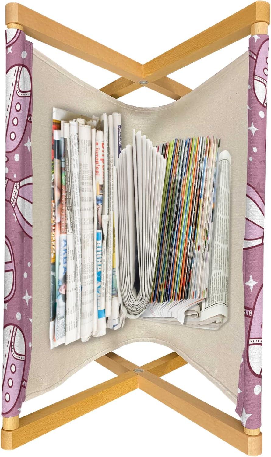 imageAmbesonne Hearts Magazine and Book Holder Doodle Style Pink Love Valentines Day Themed Arrows and Wings Floor Rack Decor for Interior of Home amp Office 22 x 19 Magenta and Pale PinkDried Rose Pale Pink
