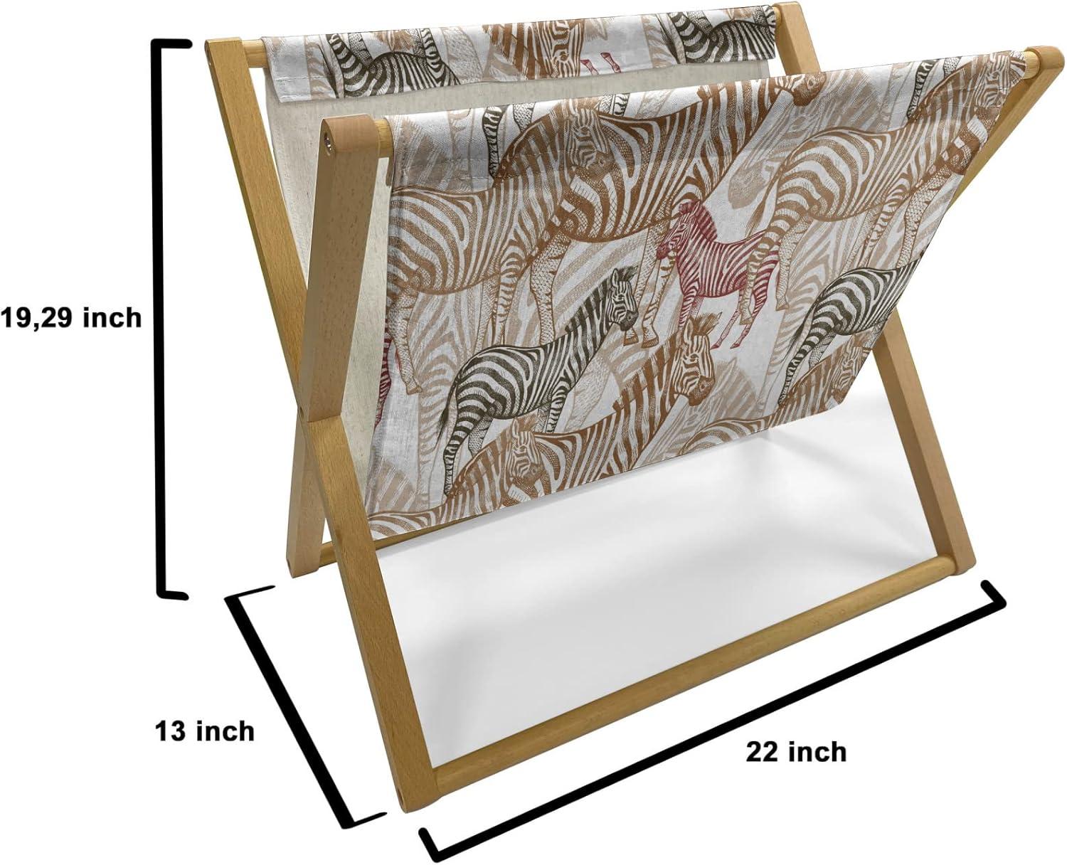 imageAmbesonne Hearts Magazine and Book Holder Doodle Style Pink Love Valentines Day Themed Arrows and Wings Floor Rack Decor for Interior of Home amp Office 22 x 19 Magenta and Pale PinkPale Caramel Green Brown