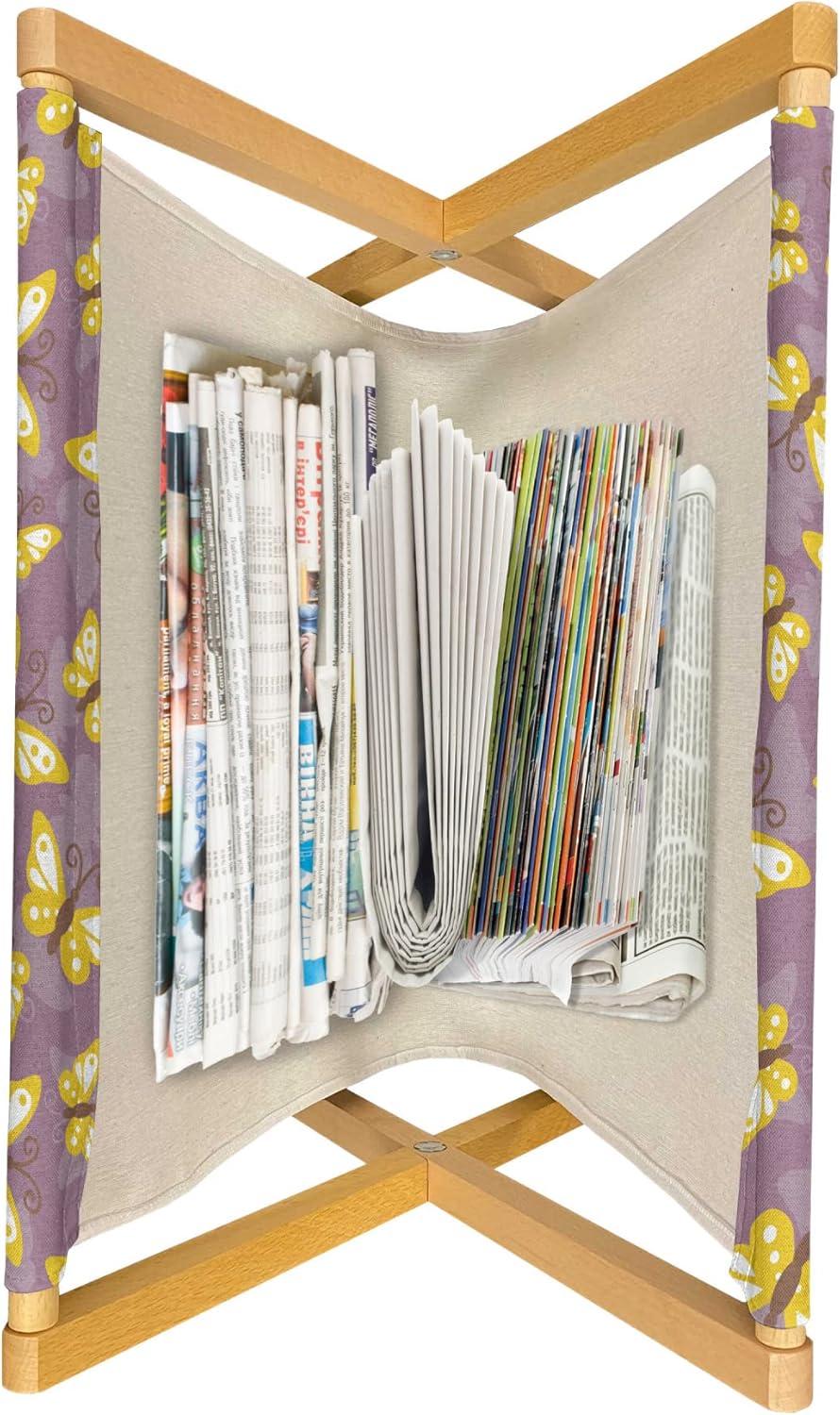 imageAmbesonne Hearts Magazine and Book Holder Doodle Style Pink Love Valentines Day Themed Arrows and Wings Floor Rack Decor for Interior of Home amp Office 22 x 19 Magenta and Pale PinkMauve Yellow Brown
