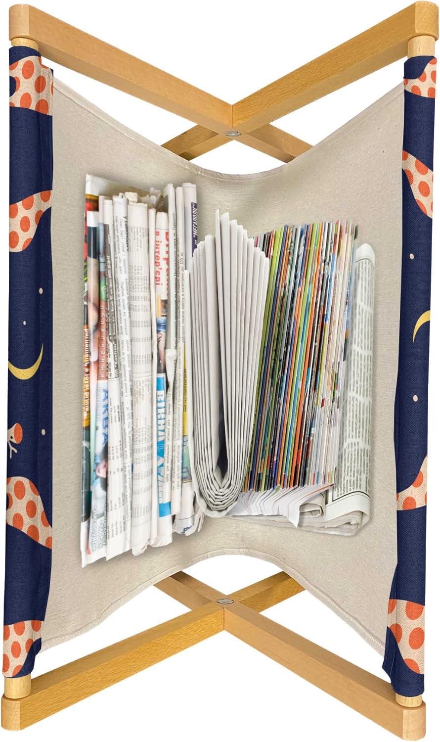 imageAmbesonne Hearts Magazine and Book Holder Doodle Style Pink Love Valentines Day Themed Arrows and Wings Floor Rack Decor for Interior of Home amp Office 22 x 19 Magenta and Pale PinkDark Orange Navy Blue