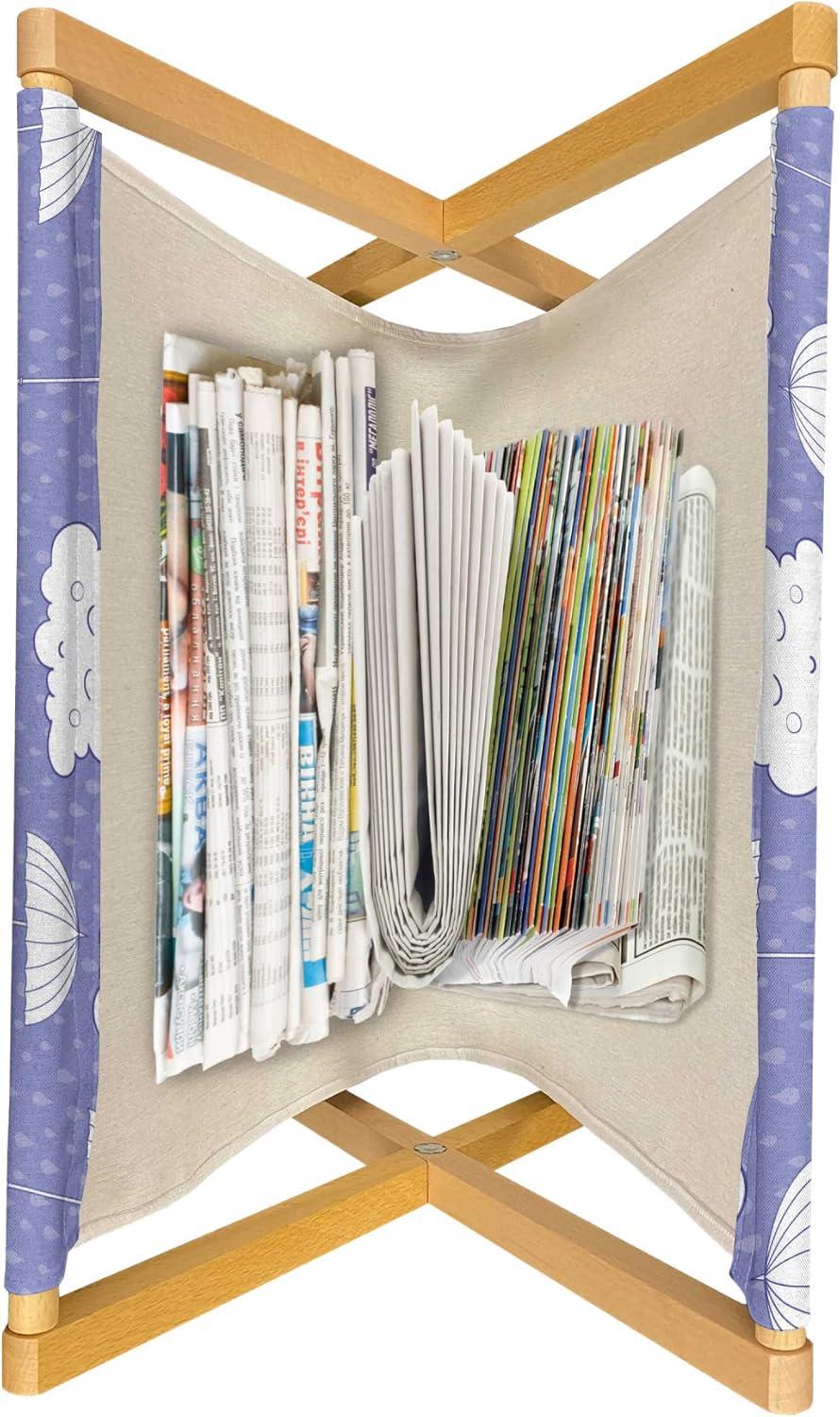 imageAmbesonne Hearts Magazine and Book Holder Doodle Style Pink Love Valentines Day Themed Arrows and Wings Floor Rack Decor for Interior of Home amp Office 22 x 19 Magenta and Pale PinkBlue Grey Ceil Blue