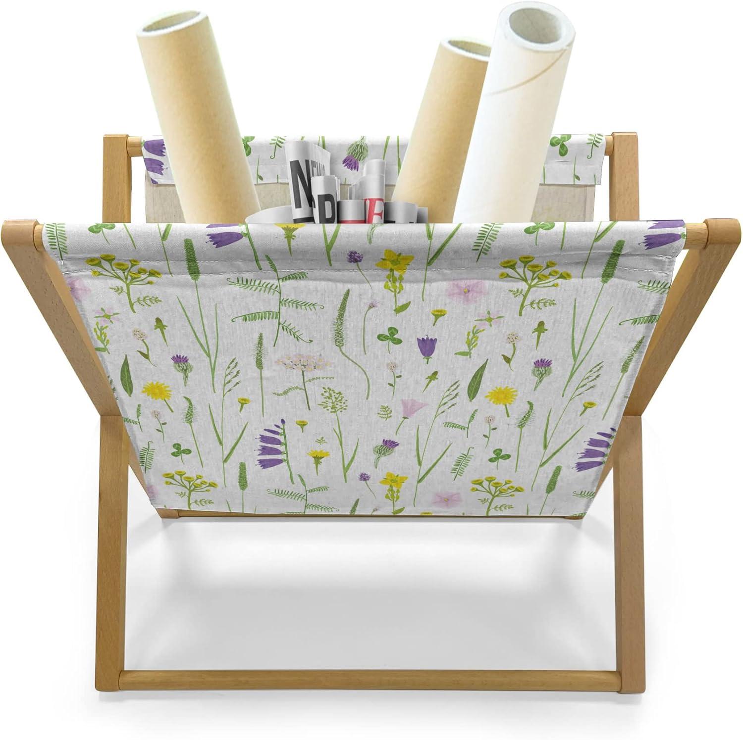 imageAmbesonne Love Magazine and Book Holder Valentines Day Themed Pattern with Hearts on Curvilinear Stripes Floor Rack Decor for Interior of Home amp Office 22 x 19 Grey Pale Fuchsia WhiteLime Green Violet