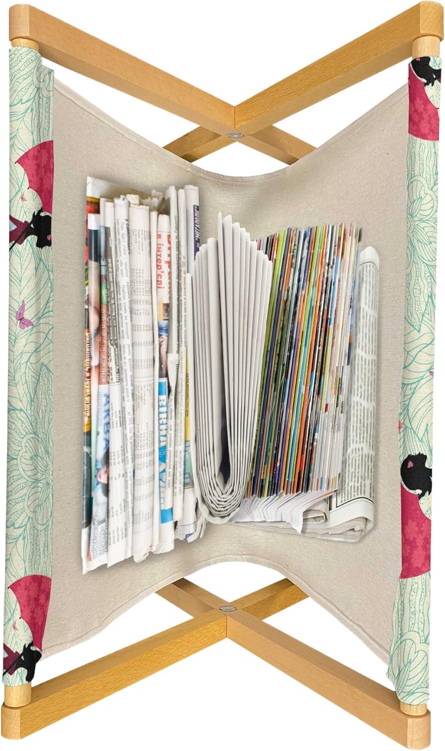 imageAmbesonne Love Magazine and Book Holder Valentines Day Themed Pattern with Hearts on Curvilinear Stripes Floor Rack Decor for Interior of Home amp Office 22 x 19 Grey Pale Fuchsia WhitePale Maroon Cream