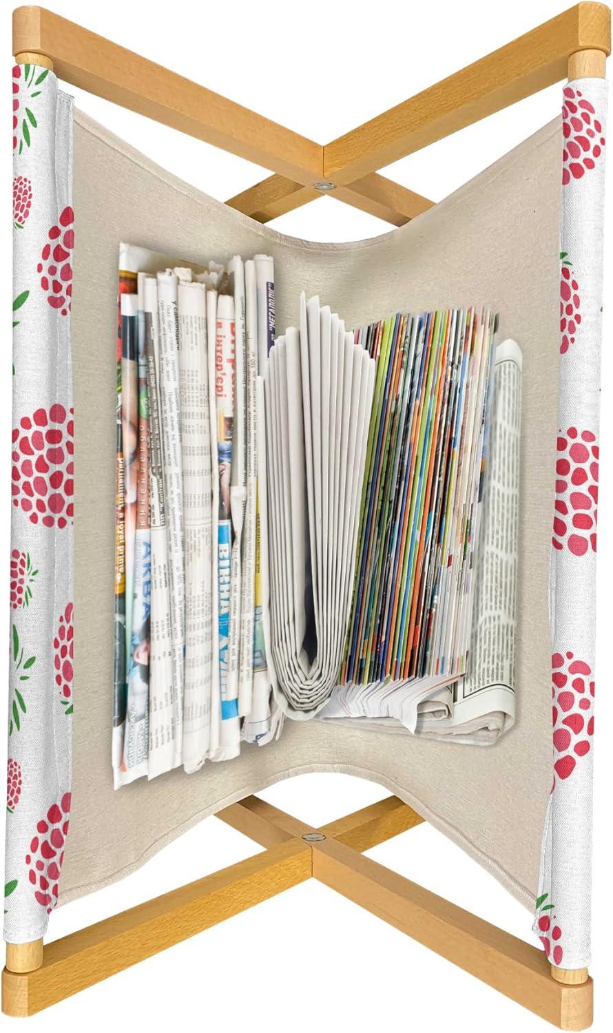 imageAmbesonne Love Magazine and Book Holder Valentines Day Themed Pattern with Hearts on Curvilinear Stripes Floor Rack Decor for Interior of Home amp Office 22 x 19 Grey Pale Fuchsia WhiteDark Coral Fern Green