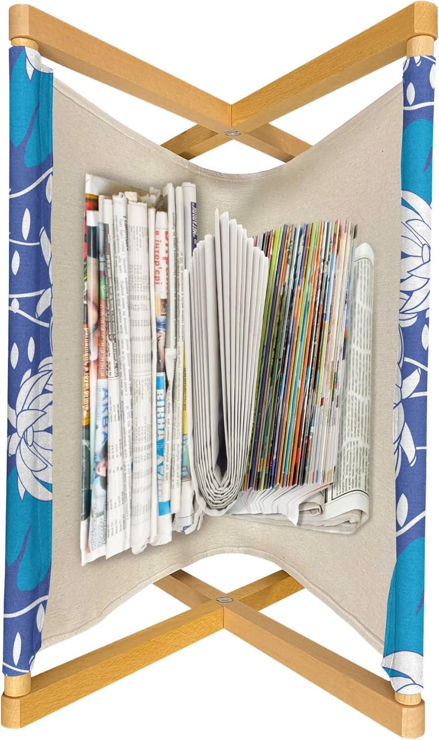 imageAmbesonne Love Magazine and Book Holder Valentines Day Themed Pattern with Hearts on Curvilinear Stripes Floor Rack Decor for Interior of Home amp Office 22 x 19 Grey Pale Fuchsia WhiteViolet Blue Sea Blue
