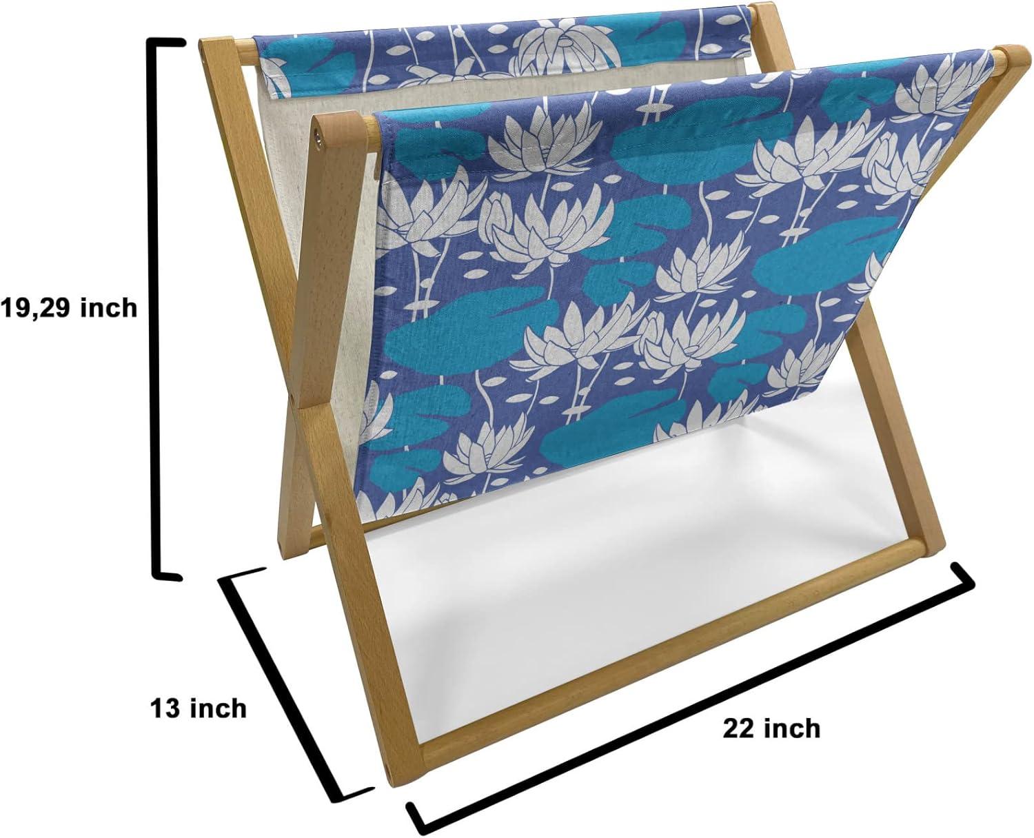 imageAmbesonne Love Magazine and Book Holder Valentines Day Themed Pattern with Hearts on Curvilinear Stripes Floor Rack Decor for Interior of Home amp Office 22 x 19 Grey Pale Fuchsia WhiteViolet Blue Sea Blue
