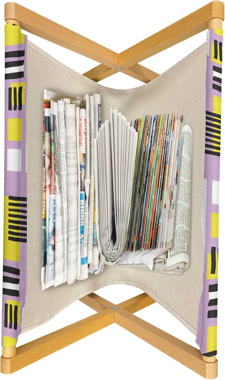 imageAmbesonne Love Magazine and Book Holder Valentines Day Themed Pattern with Hearts on Curvilinear Stripes Floor Rack Decor for Interior of Home amp Office 22 x 19 Grey Pale Fuchsia WhiteLilac Charcoal Grey
