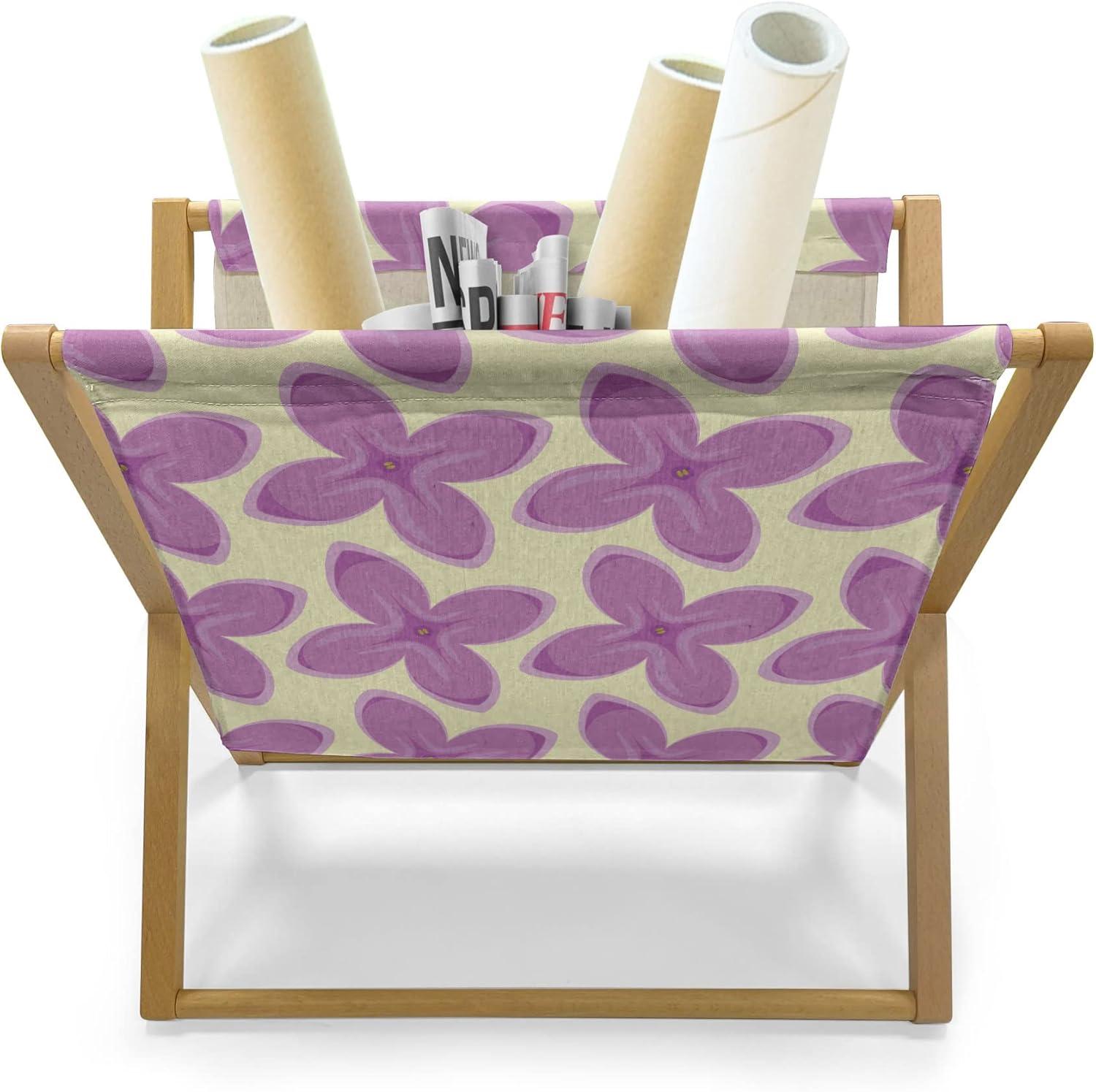 imageAmbesonne Mauve Magazine and Book Holder Big Fresh Flower Floret Buds Bouquet Motif Valentine Romance Blossoms Design Print Floor Rack Decor for Interior of Home amp Office 22 x 19 Yellow VioletYellow Violet